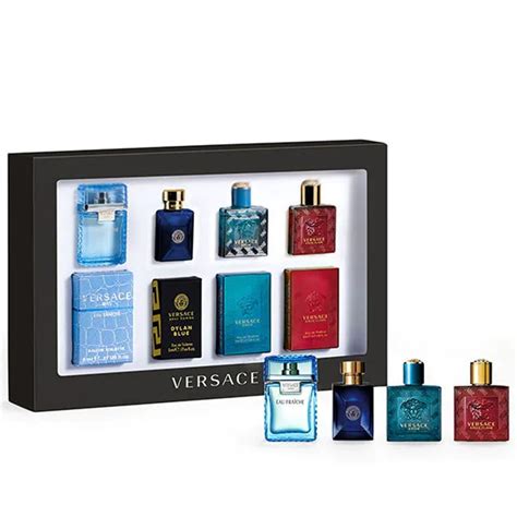 versace miniatury|Versace mini perfume set.